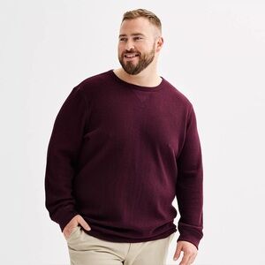 Sonoma Waffle Knit Top in Burgundy